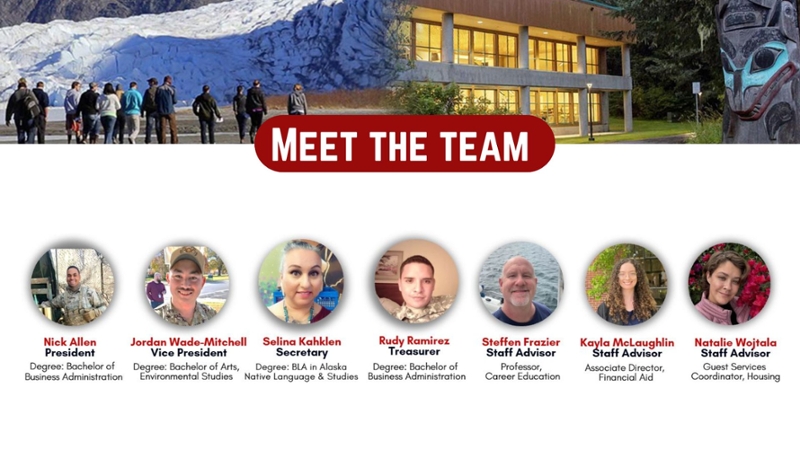 Pictures of Student Veterans Club leadership team